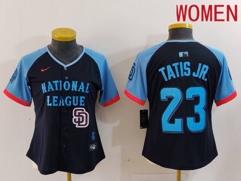 Women San Diego Padres #23 Tatis jr Blue All star 2024 Nike MLB Jersey style 5->women mlb jersey->Women Jersey